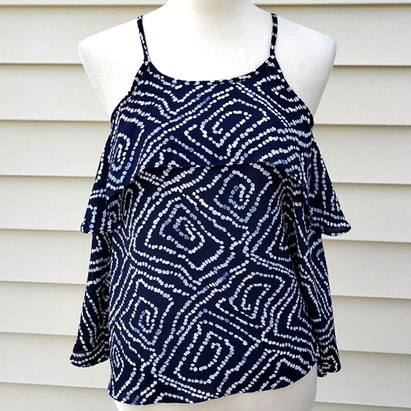LOFT Tops - LOFT Spaghetti Strap Geometric Dots Tunic Sz XS